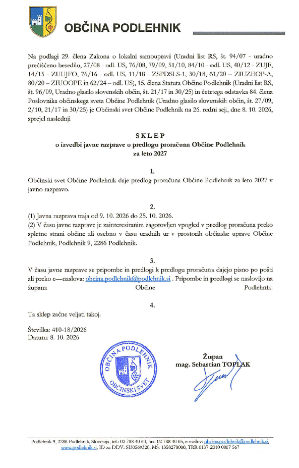 javna razpara 2027